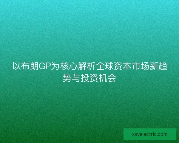 以布朗GP为核心解析全球资本市场新趋势与投资机会