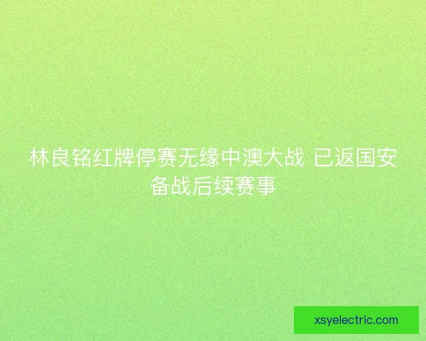 林良铭红牌停赛无缘中澳大战 已返国安备战后续赛事